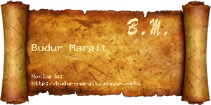 Budur Margit névjegykártya